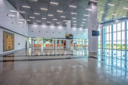 Interior of the new terminal. (Narendra Modi/X) Interior of the new terminal. (Narendra Modi/X)
