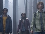 Aryan Simhadri, Leah Sava Jeffries, and Walker Scobell in Percy Jackson and the Olympians