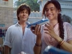 Shah Rukh and Taapsee in a still from Dunki Shah Rukh and Taapsee in a still from Dunki