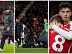 Arsenal reached the Premier League summit while Manchester United frustrated Liverpool at Anfield