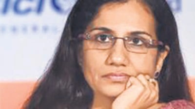 **FILE PHOTO** New Delhi: In this file photo dated Sept. 08, 2017, Chairperson ICICI Bank Chanda Kochhar at a press conference in Mumbai. According to the officals, the CBI on Thursday, Jan. 24, 2019, booked former ICICI Bank CEO and MD Chanda Kochhar, her husband Deepak Kochhar and Videocon group MD Venugopal Dhoot in connection with alleged cheating and irregularities in loans sanctioned by the bank to the group in 2012. (PTI Photo/ Shashank Parade)(PTI1_24_2019_000100B) (PTI) **FILE PHOTO** New Delhi: In this file photo dated Sept. 08, 2017, Chairperson ICICI Bank Chanda Kochhar at a press conference in Mumbai. According to the officals, the CBI on Thursday, Jan. 24, 2019, booked former ICICI Bank CEO and MD Chanda Kochhar, her husband Deepak Kochhar and Videocon group MD Venugopal Dhoot in connection with alleged cheating and irregularities in loans sanctioned by the bank to the group in 2012. (PTI Photo/ Shashank Parade)(PTI1_24_2019_000100B) (PTI)
