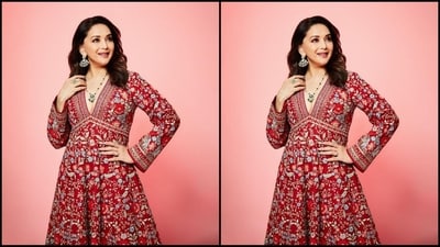 On Sunday, Madhuri gave her fans a weekend treat as the stunning actress took to Instagram and uploaded a series of glam pictures accompanied by the caption "Paint the town red", (Instagram/@madhuridixitnene) On Sunday, Madhuri gave her fans a weekend treat as the stunning actress took to Instagram and uploaded a series of glam pictures accompanied by the caption "Paint the town red", (Instagram/@madhuridixitnene)