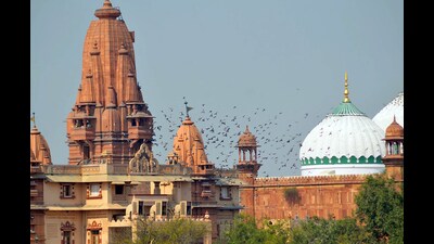 A view of the Krishna Janmasthan Temple Complex and Shahi Eidgah Mosque, in Mathura on Saturday. (FIle) A view of the Krishna Janmasthan Temple Complex and Shahi Eidgah Mosque, in Mathura on Saturday. (FIle)