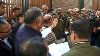 Leader of Opposition in Delhi Assembly Ramvir Singh Bidhuri and Bharatiya Janata Party (BJP) MLAs. (ANI/File) Leader of Opposition in Delhi Assembly Ramvir Singh Bidhuri and Bharatiya Janata Party (BJP) MLAs. (ANI/File)