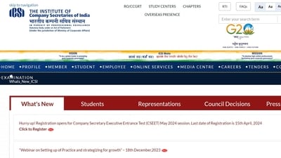 Last date to register for ICSI CSEET May 2024 is April 15 Last date to register for ICSI CSEET May 2024 is April 15