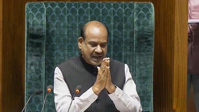 Lok Sabha Speaker Om Birla conducts proceedings in the House during the Winter session of Parliament on Monday. (PTI) Lok Sabha Speaker Om Birla conducts proceedings in the House during the Winter session of Parliament on Monday. (PTI)