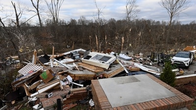 In a miraculous event, a 4-month-old toddler survived a deadly tornado in the United States. (Representational picture) (AP) In a miraculous event, a 4-month-old toddler survived a deadly tornado in the United States. (Representational picture) (AP)