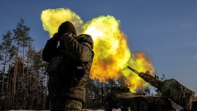 Russia-Ukraine War: A Swedish-made Archer self-propelled howitzer of Ukraine’s 45th separate artillery brigade fires at Russian positions in the Donetsk region, amid Russia’s attack on Ukraine. (Reuters)