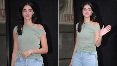 Ananya Panday poses for the paparazzi in an off-shoulder top and trendy denims. (HT Photo/Varinder Chawla) Ananya Panday poses for the paparazzi in an off-shoulder top and trendy denims. (HT Photo/Varinder Chawla)