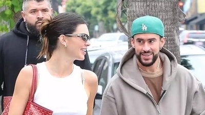 Kendall Jenner and Bad Bunny at Sherman Oaks. (Image Credit: BACKGRID) Kendall Jenner and Bad Bunny at Sherman Oaks. (Image Credit: BACKGRID)