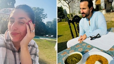 Kareena Kapoor and Saif Ali Khan in new pictures from her Instagram post. Kareena Kapoor and Saif Ali Khan in new pictures from her Instagram post.
