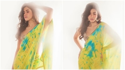 Shanaya Kapoor's Instagram feed is a goldmine for bridesmaids looking for outfit inspiration during the wedding season. Shanaya recently attended a wedding and dropped several pictures of her ethnic and modern looks from the Shaadi festivities. Her most recent post shows Shanaya dressed in a chiffon saree, and she revealed she took the 'look inspo' from Alia Bhatt's character in Rocky Aur Rani Kii Prem Kahaani - Rani Chatterjee. Scroll through to check out. (Instagram) Shanaya Kapoor's Instagram feed is a goldmine for bridesmaids looking for outfit inspiration during the wedding season. Shanaya recently attended a wedding and dropped several pictures of her ethnic and modern looks from the Shaadi festivities. Her most recent post shows Shanaya dressed in a chiffon saree, and she revealed she took the 'look inspo' from Alia Bhatt's character in Rocky Aur Rani Kii Prem Kahaani - Rani Chatterjee. Scroll through to check out. (Instagram)