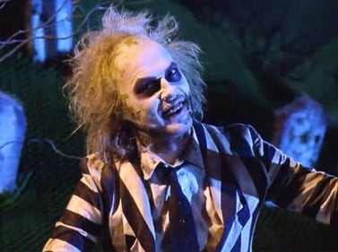 Michael Keaton in a still from Tim Burton’s Beetlejuice Michael Keaton in a still from Tim Burton’s Beetlejuice