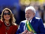 Brazil's President Luiz Inacio Lula da Silva and his wife Rosangela "Janja".