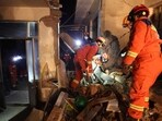 Rescue workers search a house for survivors after an earthquake in Kangdiao village, Dahejia, Jishishan County, in northwest China's Gansu province on December 19. Rescue workers search a house for survivors after an earthquake in Kangdiao village, Dahejia, Jishishan County, in northwest China's Gansu province on December 19.