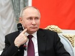 Russian president Vladimir Putin is seen. 