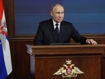Russia-Ukraine War: Russian President Vladimir Putin speaks during a meeting with the top military brass in Moscow.