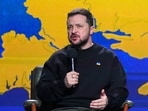 Russia-Ukraine War: Ukrainian President Volodymyr Zelensky speaks during his end-of-the-year news conference in Kyiv, Ukraine.