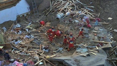 At least 116 people were killed and nearly 400 others injured after a powerful 6.2-magnitude earthquake struck a remote mountainous region in northwest China. (AP) At least 116 people were killed and nearly 400 others injured after a powerful 6.2-magnitude earthquake struck a remote mountainous region in northwest China. (AP)