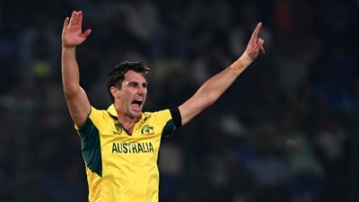 Australia's captain Pat Cummins celebrates a wicket. (AFP) Australia's captain Pat Cummins celebrates a wicket. (AFP)