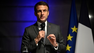 France's President Emmanuel Macron (via REUTERS)