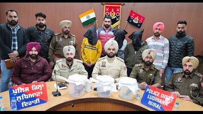 Ludhiana: Three members of extortion gang held after exchange of fire (HT Photo) Ludhiana: Three members of extortion gang held after exchange of fire (HT Photo)