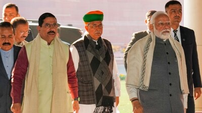 Prime Minister Narendra Modi arrives for the BJP Parliamentary Party meeting in New Delhi on Tuesday. (PTI) Prime Minister Narendra Modi arrives for the BJP Parliamentary Party meeting in New Delhi on Tuesday. (PTI)
