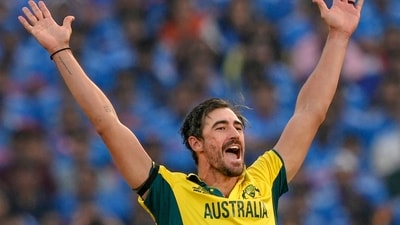 Australia's Mitchell Starc during the 2023 ODI World Cup. (PTI) Australia's Mitchell Starc during the 2023 ODI World Cup. (PTI)