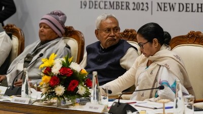 West Bengal CM and TMC chief Mamata Banerjee, Bihar CM Nitish Kumar and RJD chief Lalu Prasad Yadav during the Indian National Developmental Inclusive Alliance (INDIA) meeting,. (PTI) West Bengal CM and TMC chief Mamata Banerjee, Bihar CM Nitish Kumar and RJD chief Lalu Prasad Yadav during the Indian National Developmental Inclusive Alliance (INDIA) meeting,. (PTI)