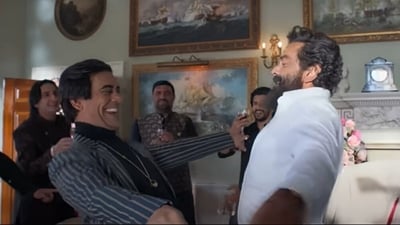 Saurabh Sachdeva with Bobby Deol in Animal Saurabh Sachdeva with Bobby Deol in Animal