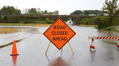 Below is a list of active road closures and other alerts from Monday's heavy rainfall and subsequent floods. Below is a list of active road closures and other alerts from Monday's heavy rainfall and subsequent floods.