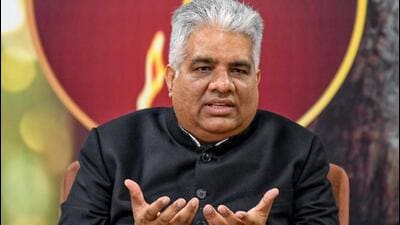 Union minister for environment, forest & climate change and labour & employment Bhupender Yadav addresses a press conference in Delhi on Tuesday. (ANI) Union minister for environment, forest & climate change and labour & employment Bhupender Yadav addresses a press conference in Delhi on Tuesday. (ANI)