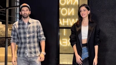 Ananya Panday and Aditya Roy Kapur at Kho Gaye Hum Kahan screening in Mumbai. (Varinder Chawla)