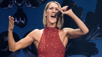 Celine Dion during one of her stage performances in 2019. (AFP) Celine Dion during one of her stage performances in 2019. (AFP)