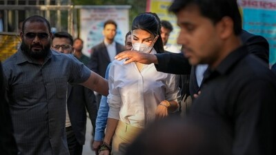 Bollywood actor Jacqueline Fernandez leaves after appearing before the Patiala House court in connection with a money laundering case linked to alleged conman Sukesh Chandrashekhar, in New Delhi, Friday, Nov. 11, 2022.