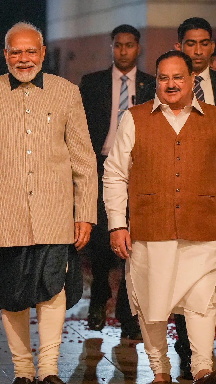 Prime Minister Narendra Modi with BJP National President JP Nadda ((PTI Photo/Vijay Verma))