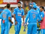 India's Arshdeep Singh (C) celebrates with teammates after the dismissal of South Africa's Reeza Hendricks (unseen) during the second ODI. India's Arshdeep Singh (C) celebrates with teammates after the dismissal of South Africa's Reeza Hendricks (unseen) during the second ODI.