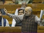Union Home Minister Amit Shah speaks in the Lok Sabha during the Winter session of Parliament.