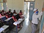Schools in Karnataka have been put on alert over the increasing cases of Covid-19 Sub Variant JN.1 (Representational picture)
Schools in Karnataka have been put on alert over the increasing cases of Covid-19 Sub Variant JN.1 (Representational picture)