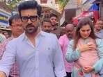 Ram Charan with his family in Mumbai Ram Charan with his family in Mumbai