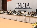 Congress President Mallikarjun Kharge, NCP Chief Sharad Pawar, Sonia Gandhi, RJD Chief Lalu Prasad Yadav, JDU Chief Nitish Kumar, Rahul Gandhi and TMC Chief Mamta Banerjee during the INDIA alliance meeting in New Delhi. (HT Photo) Congress President Mallikarjun Kharge, NCP Chief Sharad Pawar, Sonia Gandhi, RJD Chief Lalu Prasad Yadav, JDU Chief Nitish Kumar, Rahul Gandhi and TMC Chief Mamta Banerjee during the INDIA alliance meeting in New Delhi. (HT Photo)