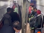 The picture shows crowded first-tier AC coach of Sikkim Mahananda Express. The picture shows crowded first-tier AC coach of Sikkim Mahananda Express.