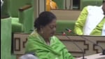 BJP leader Vasundhara Raje takes oathas the member of Rajasthan Legislative Assembly (Twitter Photo)