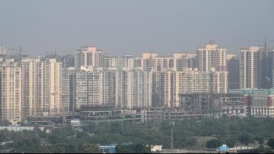 As per the provisions of the scheme approved by the UP cabinet on Tuesday, if a developer defaults to pay ₹100 crore in a stalled realty project then he will have to pay ₹25 crore upfront to become eligible for the multiple benefits. (Sunil Ghosh/HT Photo) As per the provisions of the scheme approved by the UP cabinet on Tuesday, if a developer defaults to pay ₹100 crore in a stalled realty project then he will have to pay ₹25 crore upfront to become eligible for the multiple benefits. (Sunil Ghosh/HT Photo)