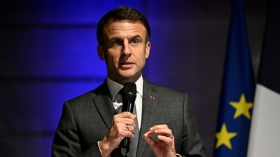 France's President Emmanuel Macron (via REUTERS)