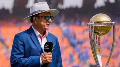 Sunil Gavaskar before the start of the ICC Men's Cricket World Cup 2023 final between India and Australia, at the Narendra Modi Stadium, in Ahmedabad (PTI)