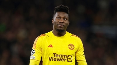 Manchester United's Andre Onana during a match. (Action Images via Reuters)
