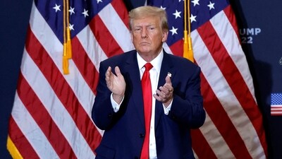 Former US President and 2024 presidential hopeful Donald Trump applauds at the end of a campaign event in Waterloo, Iowa, on December 19, 2023. An appeals court in Colorado on December 19, 2023 ruled Donald Trump cannot appear on the state's presidential primary ballot because of his involvement in the attack on the Capitol in January 2021. (Photo by KAMIL KRZACZYNSKI / AFP) (AFP) Former US President and 2024 presidential hopeful Donald Trump applauds at the end of a campaign event in Waterloo, Iowa, on December 19, 2023. An appeals court in Colorado on December 19, 2023 ruled Donald Trump cannot appear on the state's presidential primary ballot because of his involvement in the attack on the Capitol in January 2021. (Photo by KAMIL KRZACZYNSKI / AFP) (AFP)
