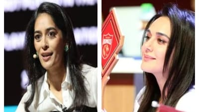 IPL auctioneer Mallika Sagar and PBKS co-owner Preity Zinta IPL auctioneer Mallika Sagar and PBKS co-owner Preity Zinta