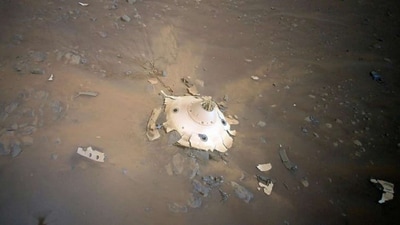 NASA's Mars helicopter captures captivating images of wreckage on Martian surface. (NASA) NASA's Mars helicopter captures captivating images of wreckage on Martian surface. (NASA)